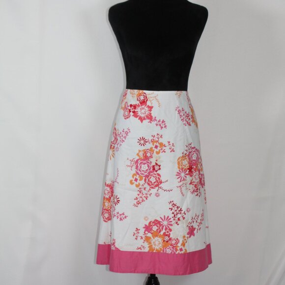 Pendleton Floral Skirt with Pink Hemline Size 16 - Picture 2 of 7